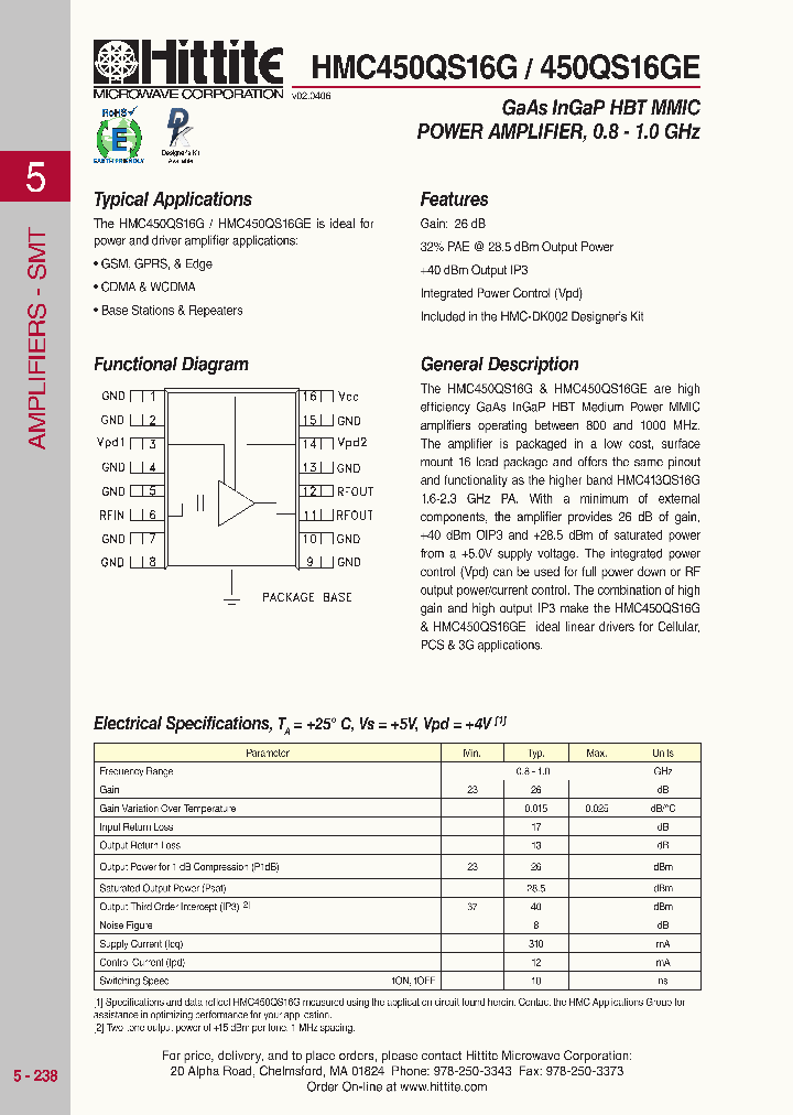HMC450QS16G_618535.PDF Datasheet