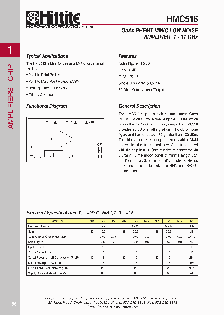 HMC516_618500.PDF Datasheet