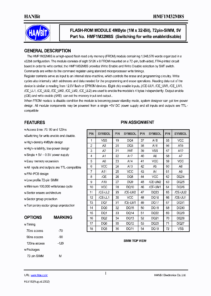 HMF1M32M8S-90_634452.PDF Datasheet