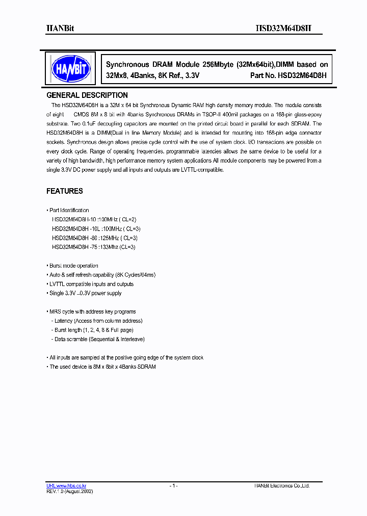 HSD32M64D8H-80_622467.PDF Datasheet