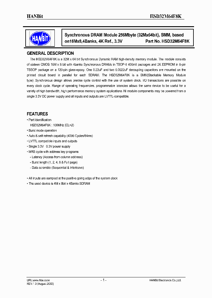 HSD32M64F8K_622432.PDF Datasheet