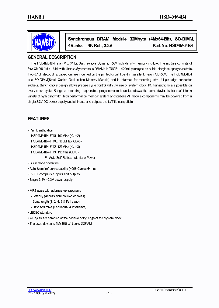 HSD4M64B4_632888.PDF Datasheet