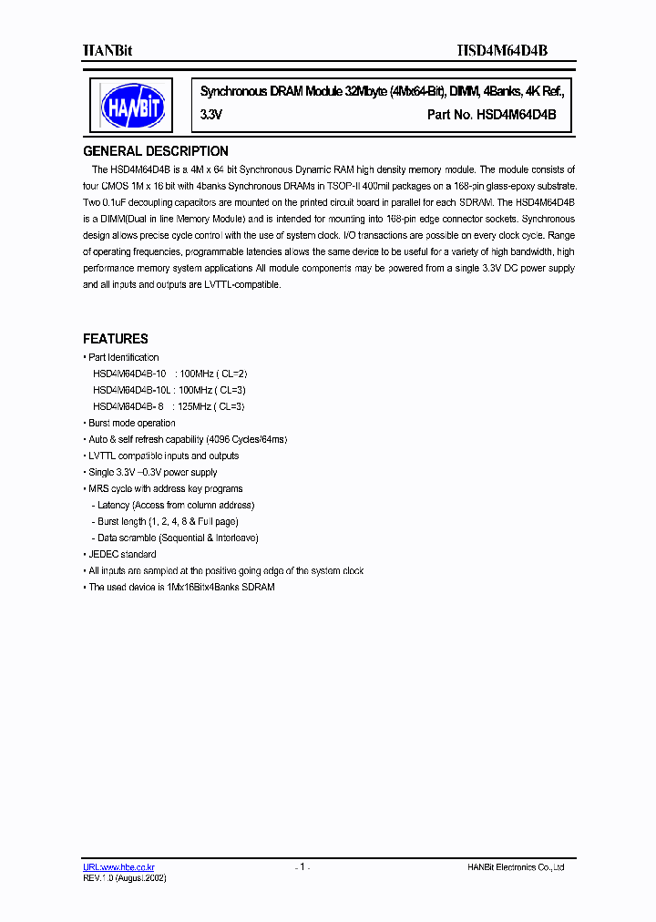 HSD4M64D4B-10_632880.PDF Datasheet