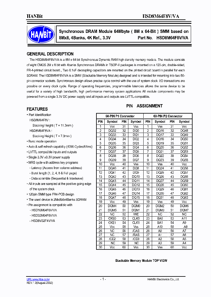 HSD8M64F8V-F10_630040.PDF Datasheet