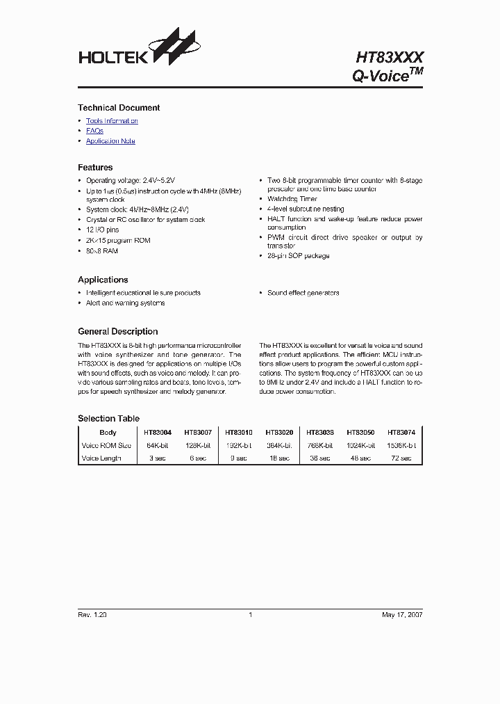 HT83004_1026766.PDF Datasheet