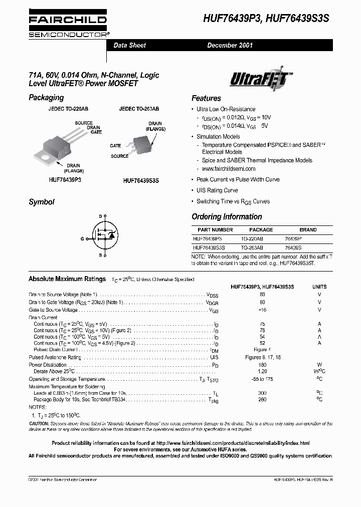 HUF76439P3_957820.PDF Datasheet