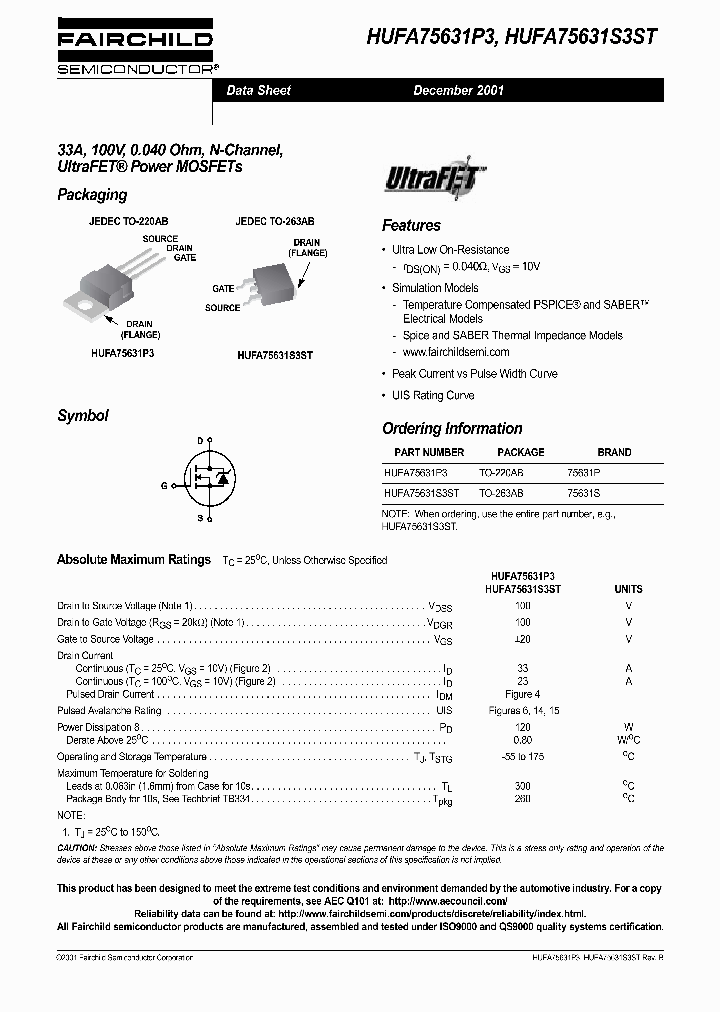 HUFA75631P3_804299.PDF Datasheet