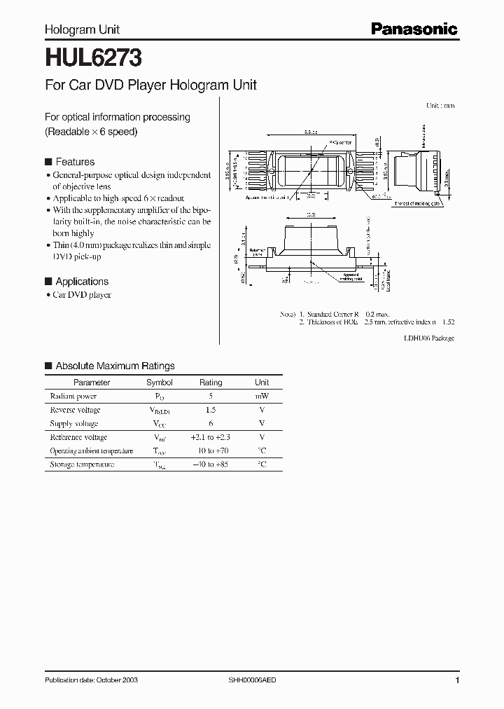 HUL6273_607514.PDF Datasheet