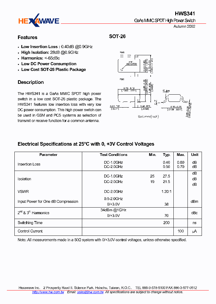 HWS341_941406.PDF Datasheet