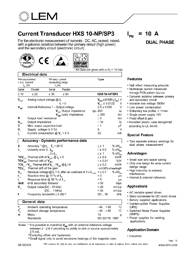 HXS10-SP3_701124.PDF Datasheet
