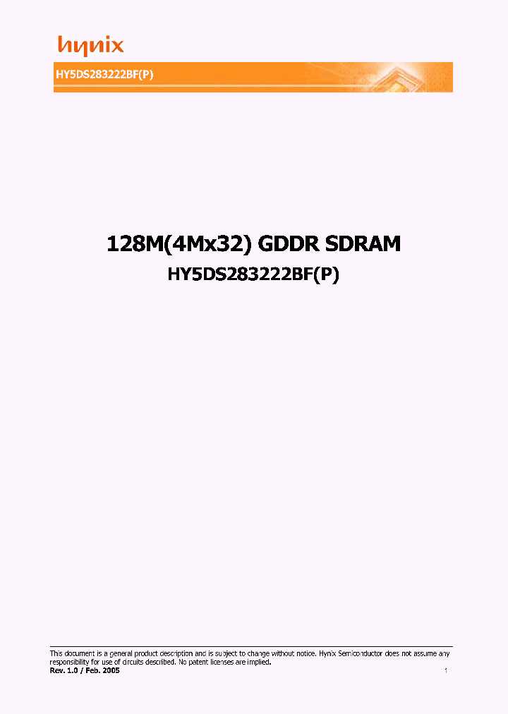 HY5DS283222BF_1009484.PDF Datasheet