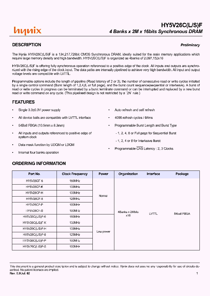 HY5V26CF_728697.PDF Datasheet