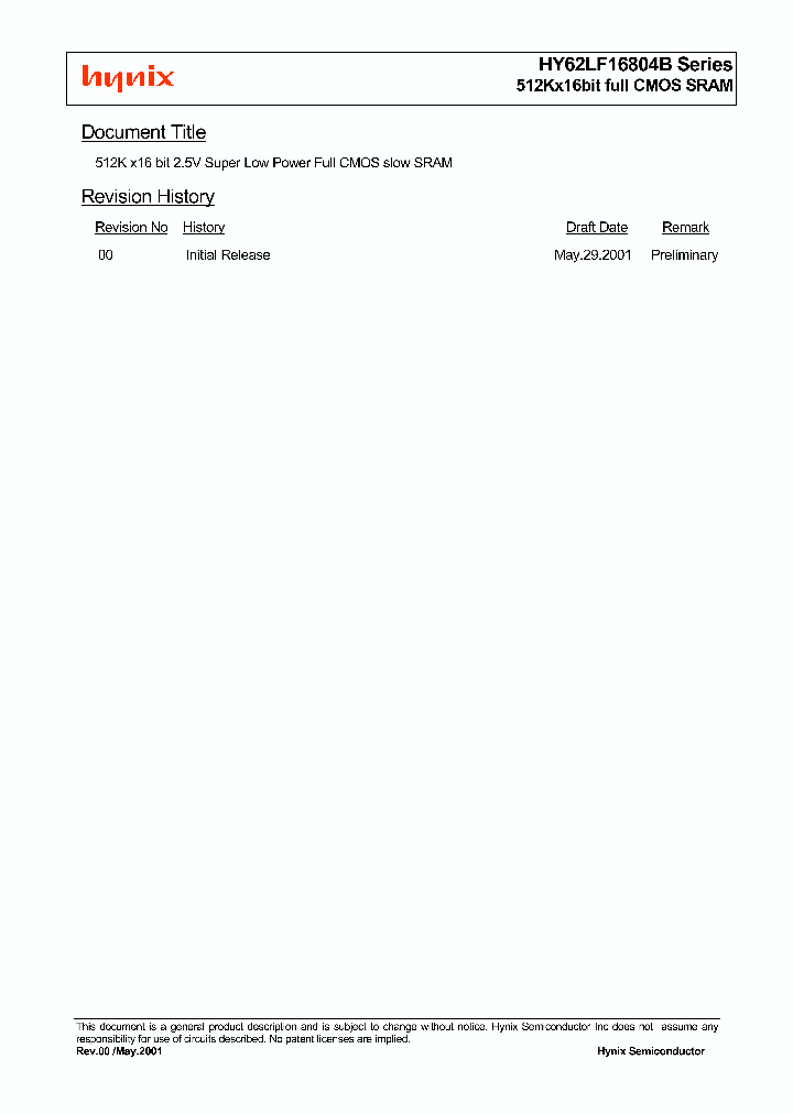 HY62LF16804B-SFC_683142.PDF Datasheet