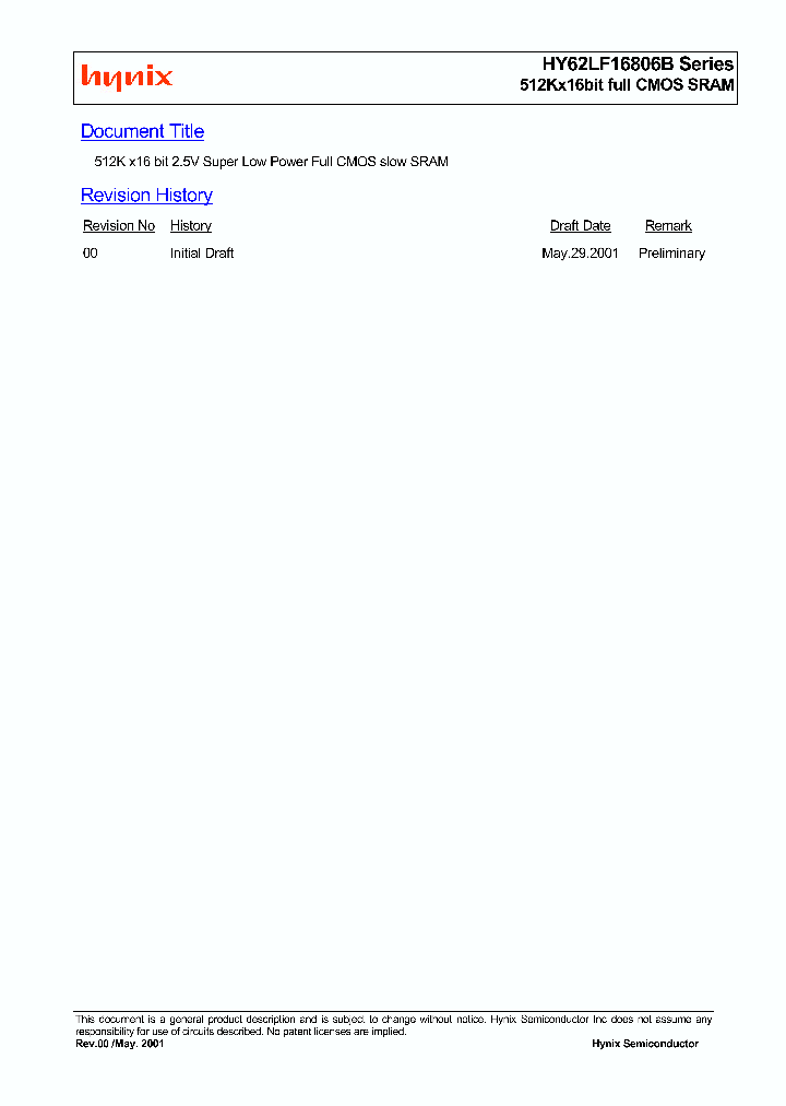 HY62LF16806B-C_683104.PDF Datasheet