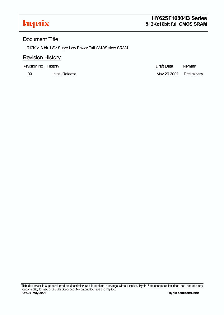 HY62SF16804B_683013.PDF Datasheet