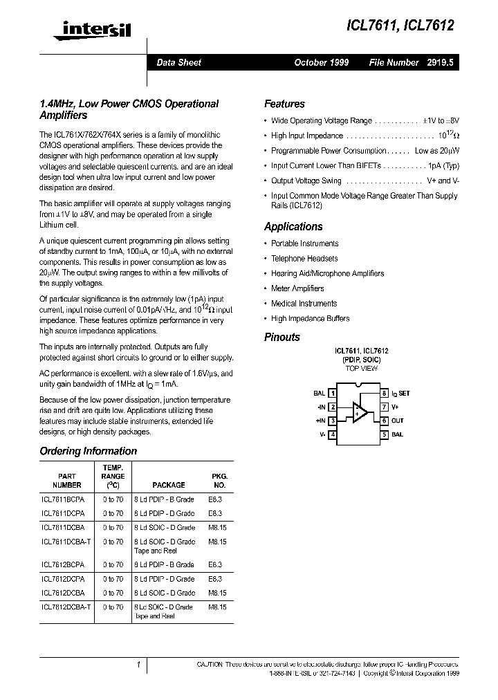 ICL7611DCBA_873897.PDF Datasheet