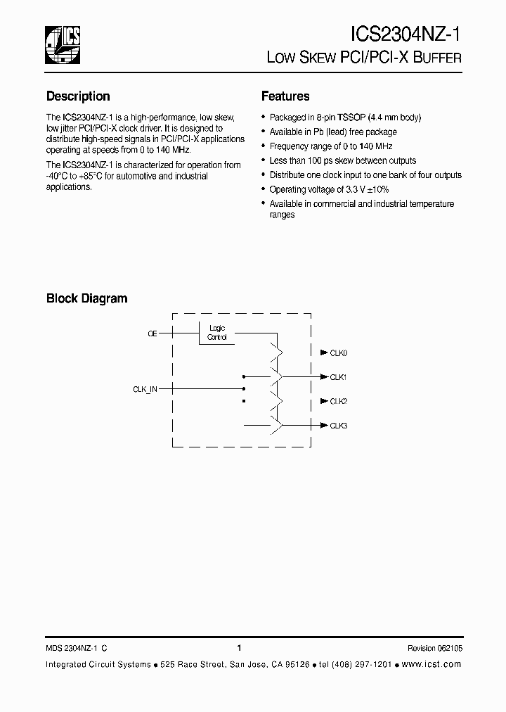 ICS2304NZ-1_602284.PDF Datasheet
