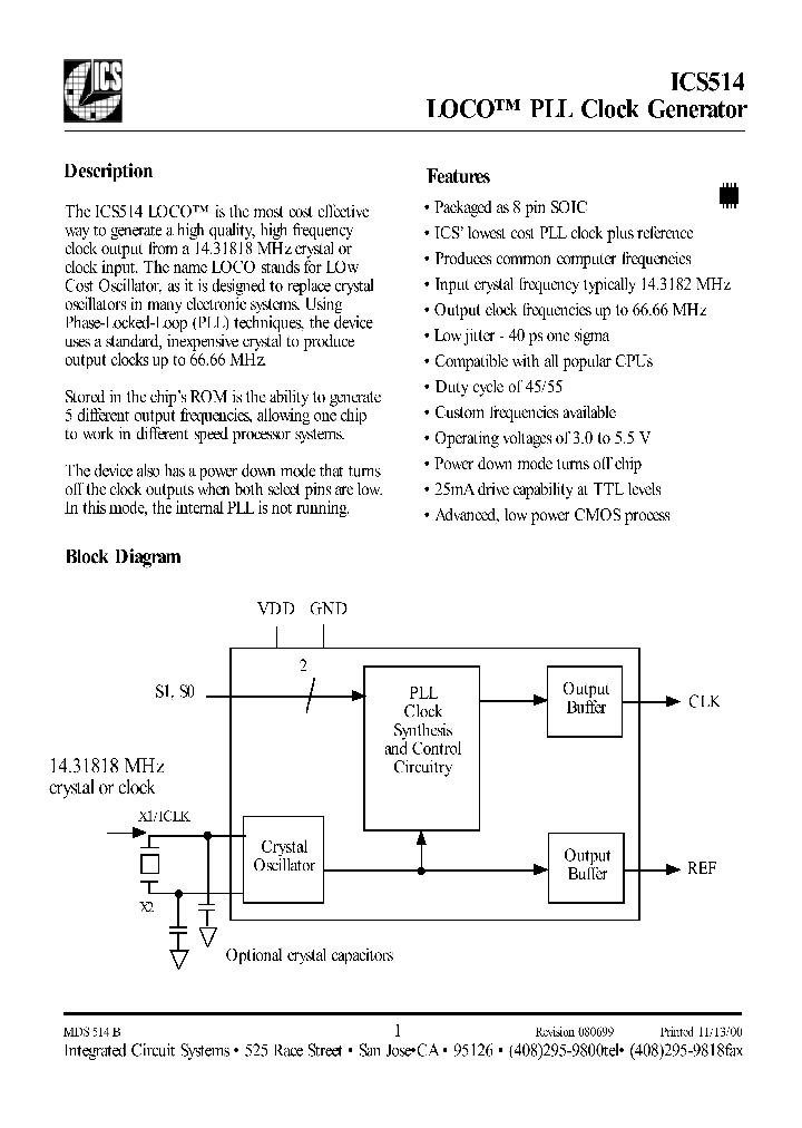 ICS514MT_779248.PDF Datasheet