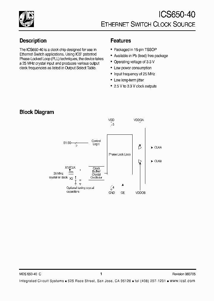 ICS650-40_608968.PDF Datasheet