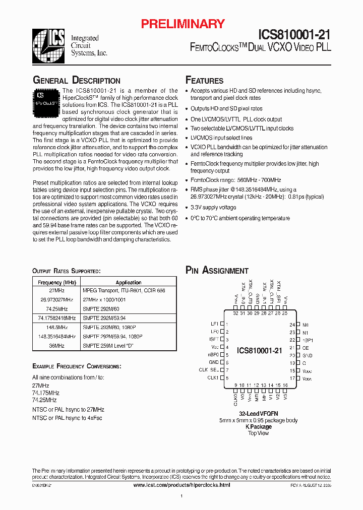 ICS10001B21_602212.PDF Datasheet