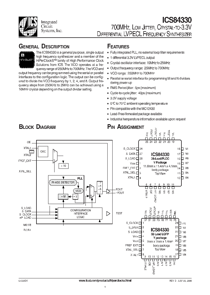 ICS84330_873189.PDF Datasheet