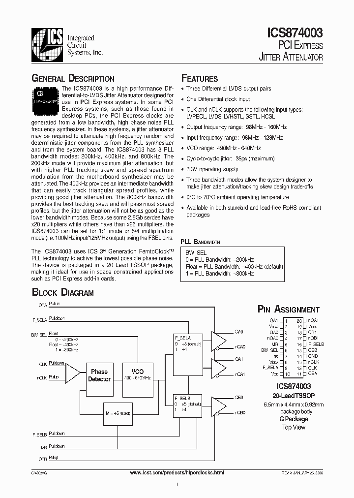 ICS874003AG_631558.PDF Datasheet