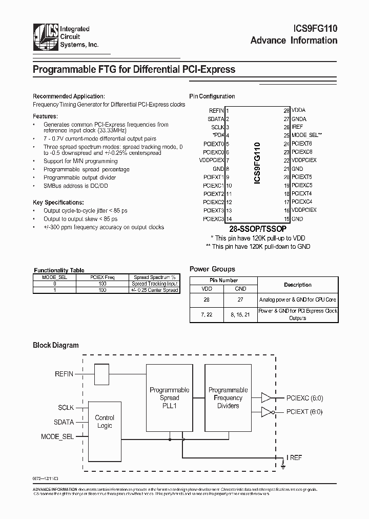ICS9FG110_631565.PDF Datasheet