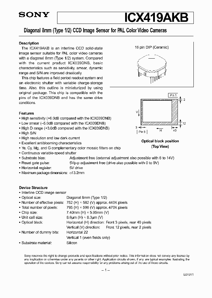 ICX419AKB_738138.PDF Datasheet