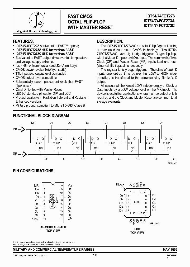 IDT54FCT273L_877530.PDF Datasheet
