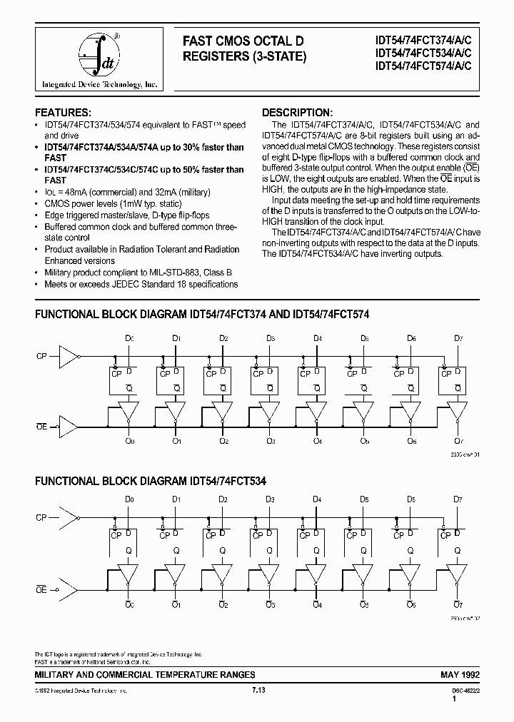 IDT54FCT534AL_858292.PDF Datasheet