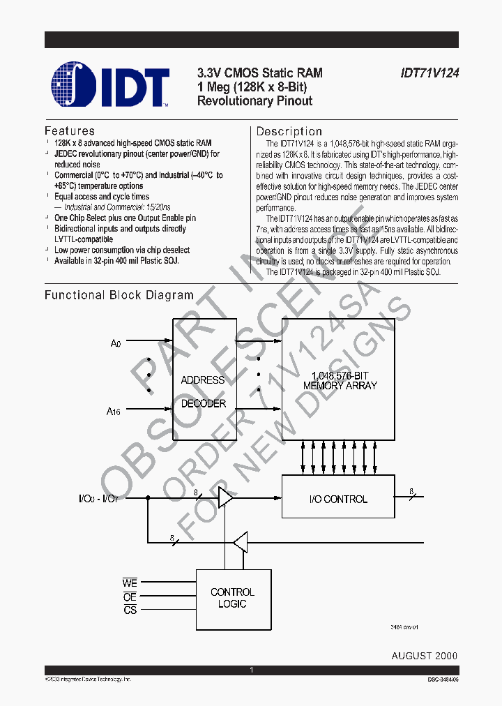 IDT71V124S20_835337.PDF Datasheet