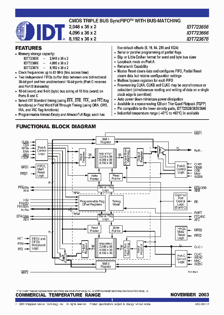 IDT723676_672669.PDF Datasheet