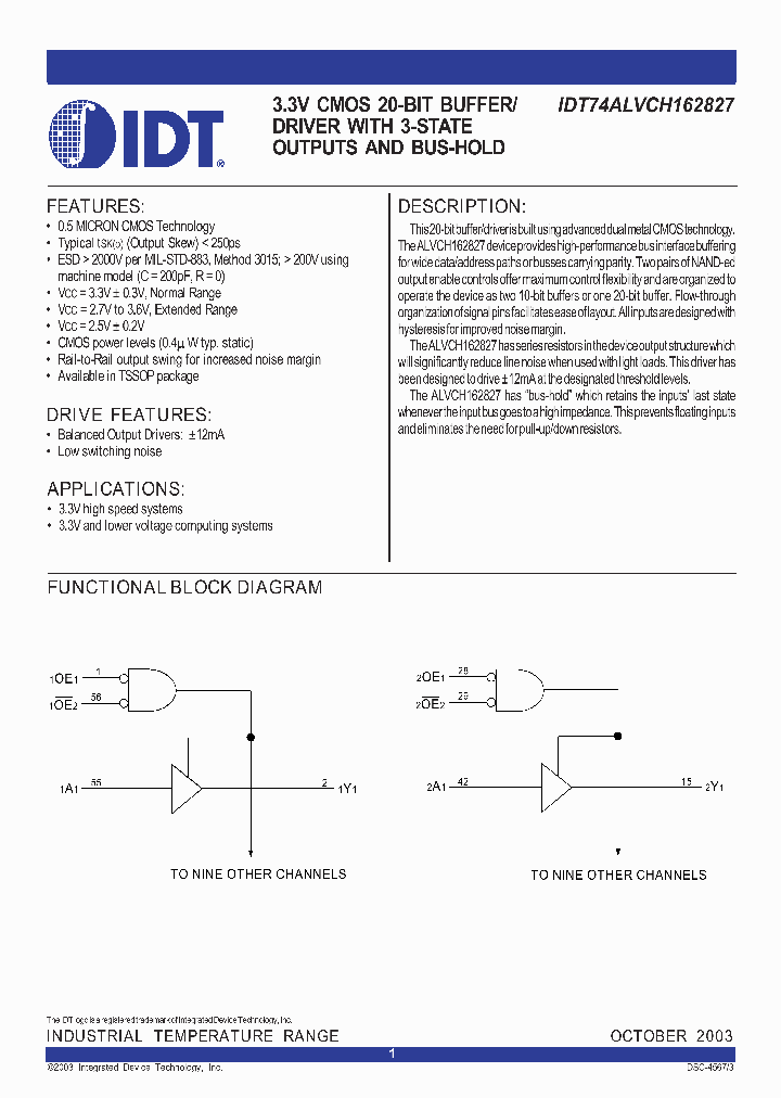 IDT74ALVCH162827_859991.PDF Datasheet