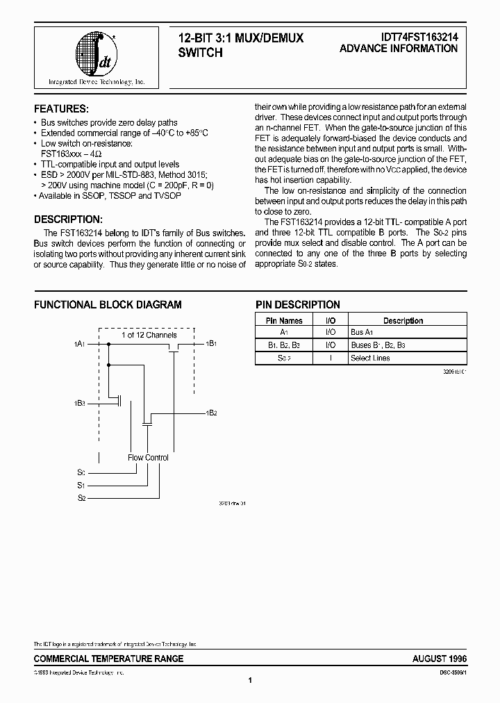 IDT74FST163214_903138.PDF Datasheet