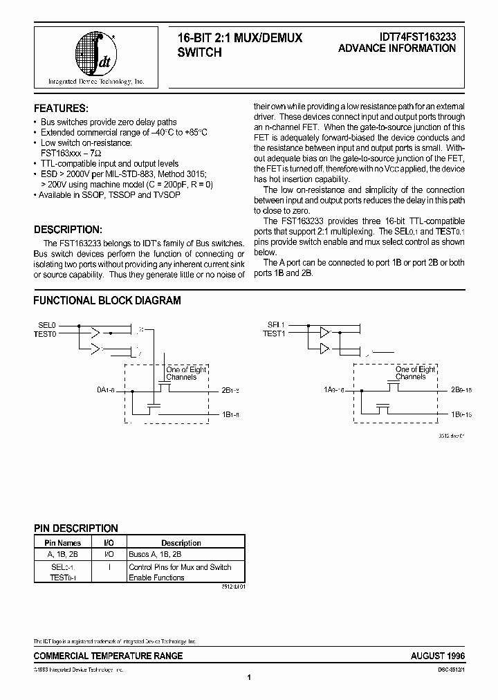 IDT74FST163233PA_897508.PDF Datasheet
