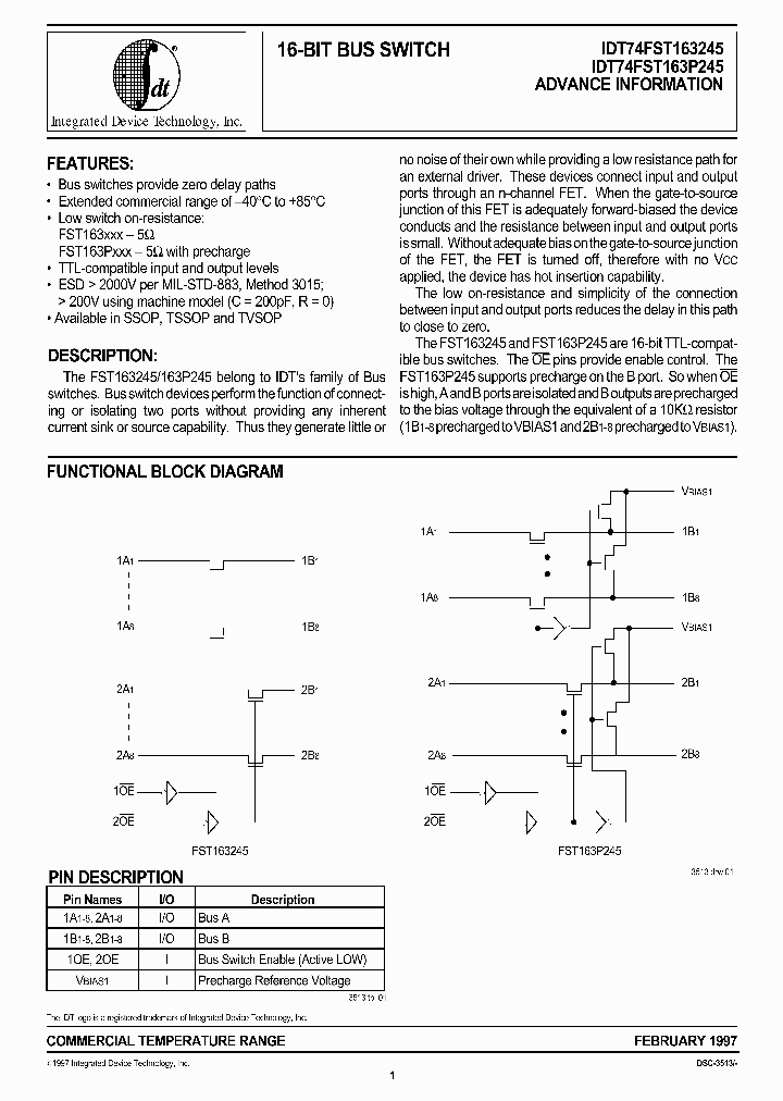 IDT74FST163245PA_817136.PDF Datasheet