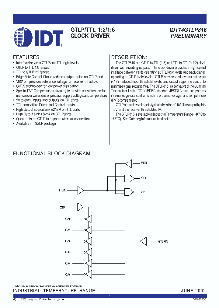 74GTLP816DATASHEET_971115.PDF Datasheet