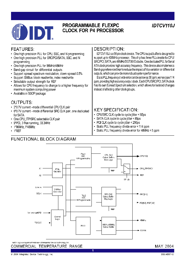 IDTCV110JP_725326.PDF Datasheet