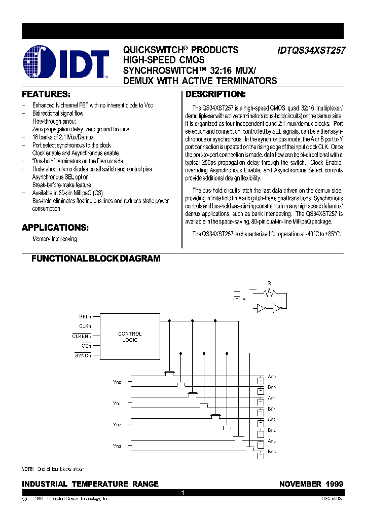 IDTQS34XST257_954888.PDF Datasheet