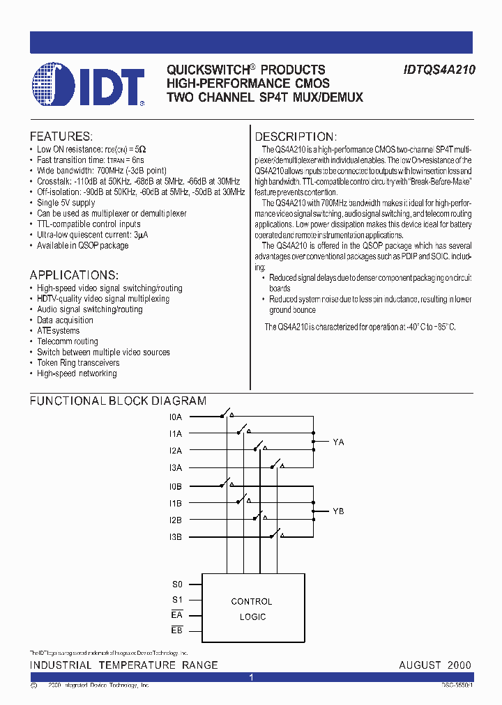 IDTQS4A210_959332.PDF Datasheet