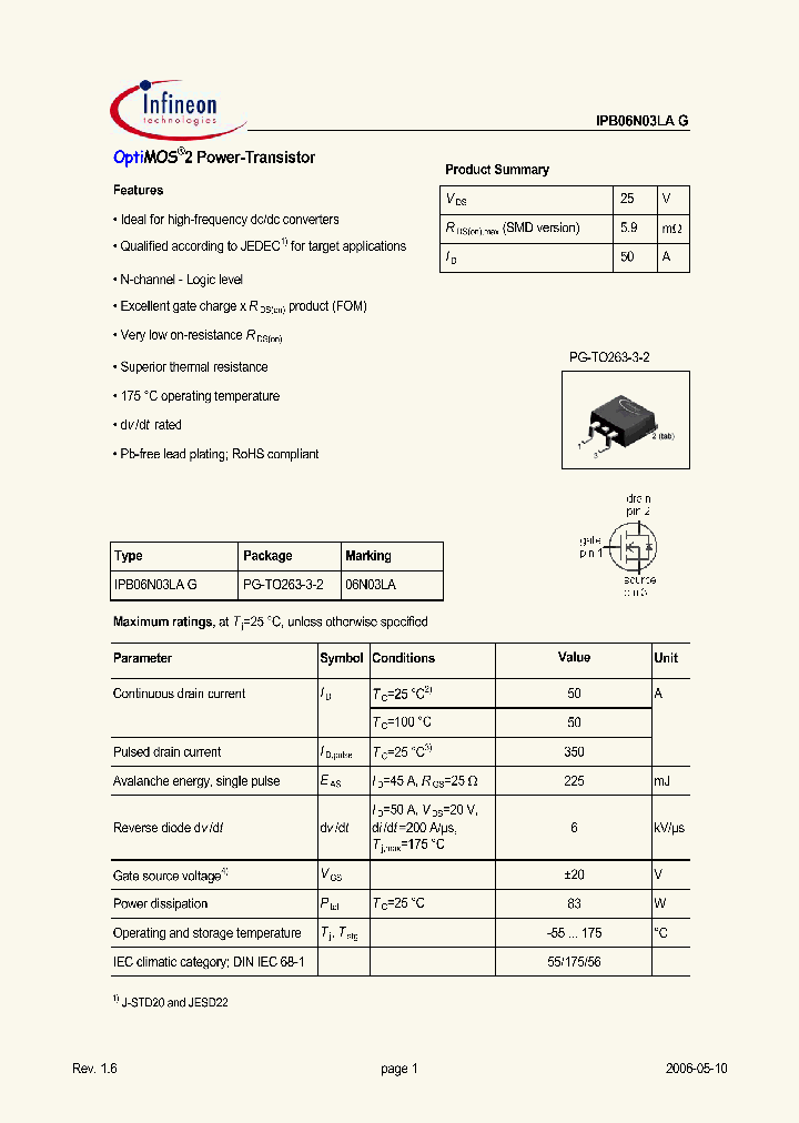 IPB06N03LAG_657040.PDF Datasheet