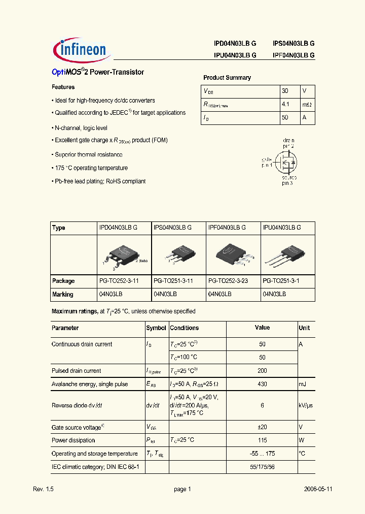IPD04N03LBG_657124.PDF Datasheet