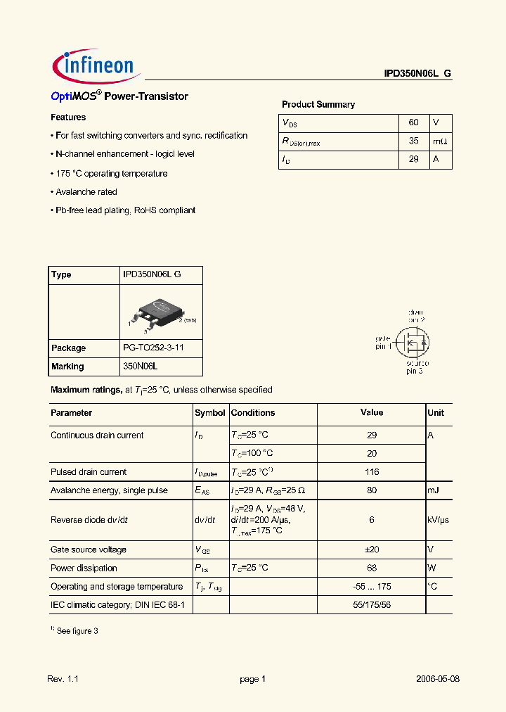 IPD350N06LG_657143.PDF Datasheet