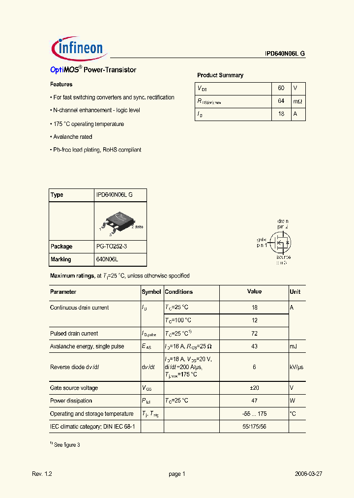 IPD640N06LG_657149.PDF Datasheet