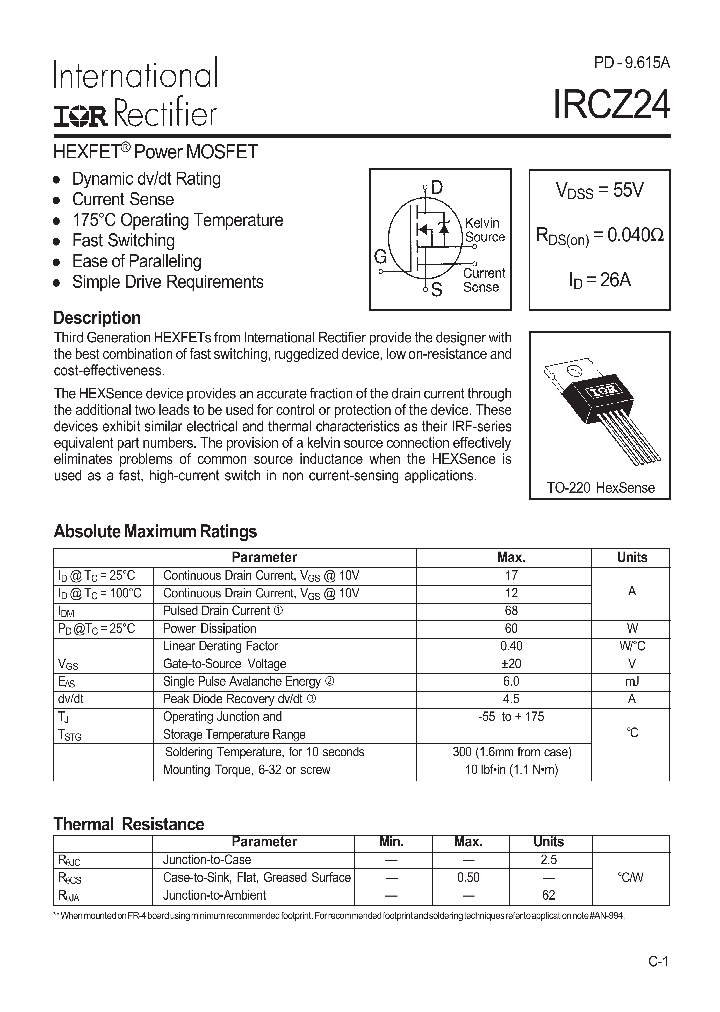IRCZ24_772444.PDF Datasheet