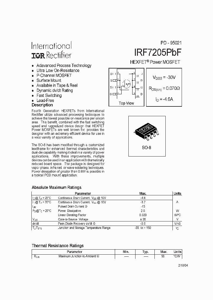 IRF7205PBF_709769.PDF Datasheet