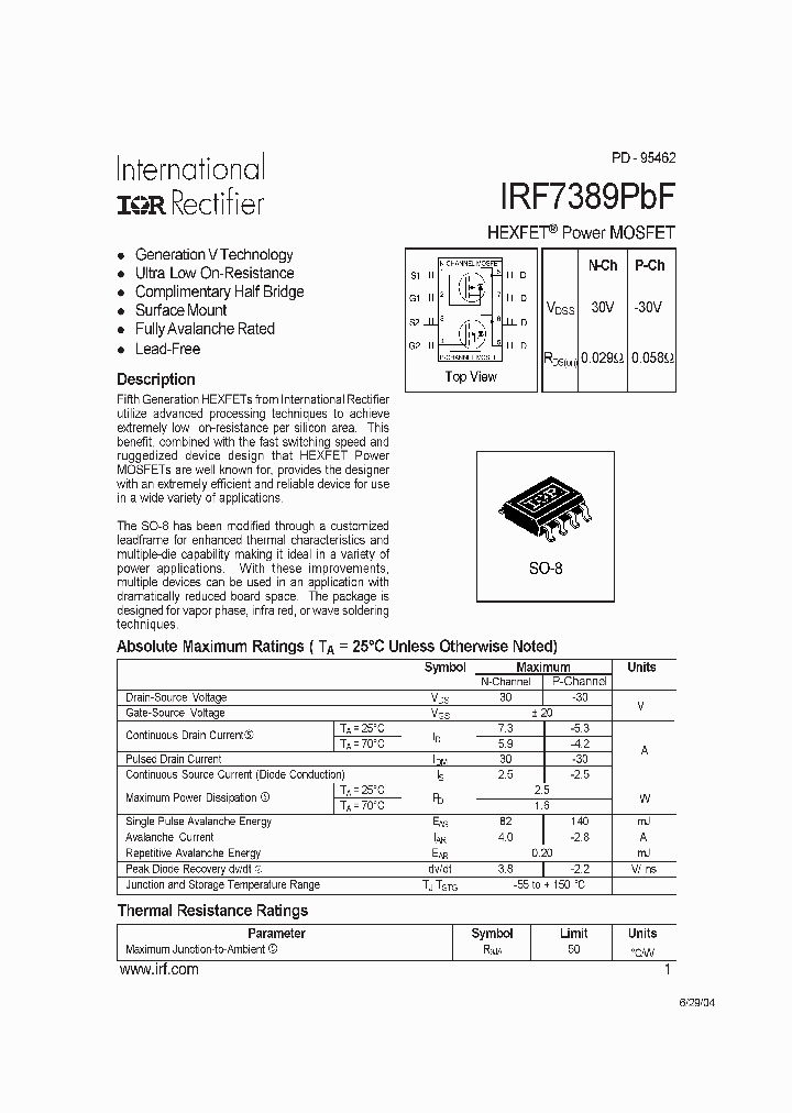 IRF7389PBF_809525.PDF Datasheet