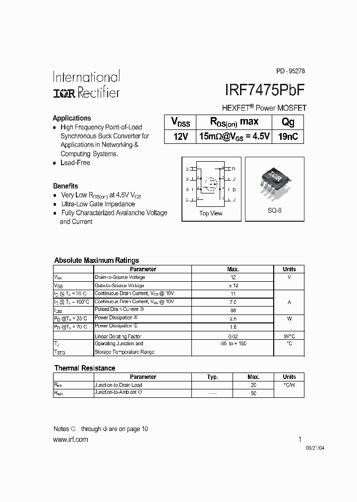 IRF7475PBF_709462.PDF Datasheet