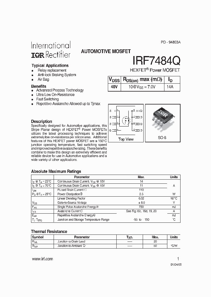 IRF7484Q_922597.PDF Datasheet