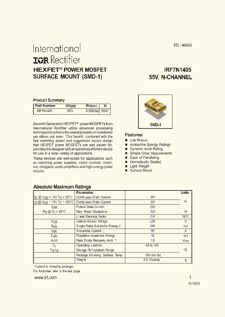 IRF7N1405_632364.PDF Datasheet